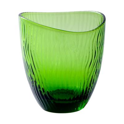 China Transport Hot Selling Fashion New Customize Mouth Tumbler Arc Shape Mouth Blown Optical Glass Glass for sale