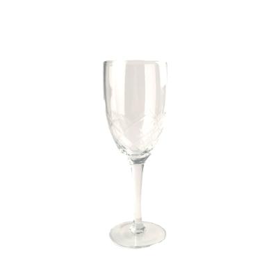 China Carriage Mouthblown High Quality Crystal Martini With Lines Cutting Lead Free Luxury Crystal Goblet for sale