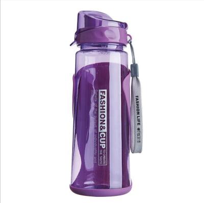 China Viable Customize Logo 800ml BPA Free Eco Friendly Travel Plastic Sport Water Bottle With Strap for sale