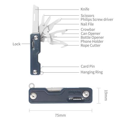 China NexTool New Design NE20096 Non-variable Full Phone Lock High Quality Portable Holder And Multi Functional Key Chain Scissors EDC Tool for sale