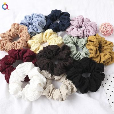 China Elastic Hair Ties for women DIANXIANG 2022 Chiffon fabric Elastic Hair Ties for women scrunchies custom logo for sale