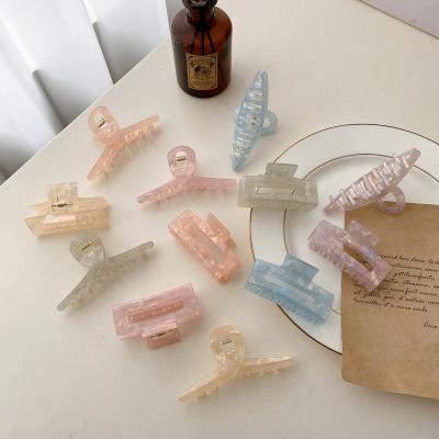 China Hair Claw Clips  DIANXIANG 2022  Korean hot selling simple hair accessories medium acetate hair claw clips for sale