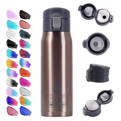 China Wholesale PORTABLE Customize Vacuum Water Bottle Double Wall Gradient Stainless Steel One Touch Flasks for sale