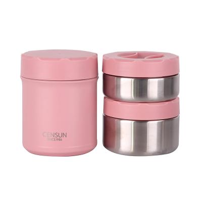 China PORTABLE stainless steel vacuum food container set for kids for sale