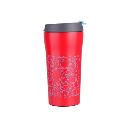 China Sustainable 12/16oz Double Walled Vacuum Insulated Stainless Steel Tumbler Travel Mug Coffee Cup for sale