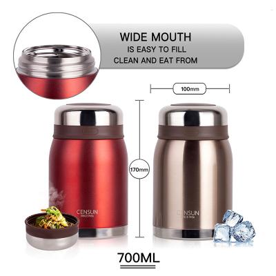 China PORTABLE Travel Insulated Food Jar Vacuum Stored Food Warmer Flask For Kids for sale