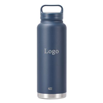 China Large PORTABLE 1000ml Vibrator Vacuum Flask Custom Logo Stainless Steel Water Bottles for sale