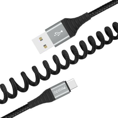 China Spring Data Cable Drop Shopping 2.4A Usb Data Cable Line 1.5M Spring 8 Pin Usb Charger Cable For Apple for sale