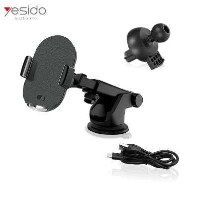 China Latest OEM Telescopic Arm Phone Holder Mount Car Charger Infrared Control Clip Infrared Mobile Charging Radio for sale