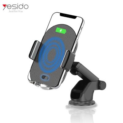 China Wireless Monitoring Clip 10W Phone Mount Mobile Phone Holder Charger Car Infrared Sensing Infrared Mount for sale