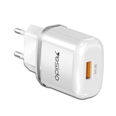 China COMPUTER Yesido UK US Eu Plug 18W Travel Wall Charger Mobile Phone Fast Charging Charger in stock for sale