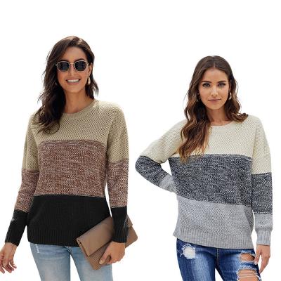 China New Best Popular Anti-wrinkle Women Fall Sweater Round Neck Long Sleeve Knitwear For Winter for sale