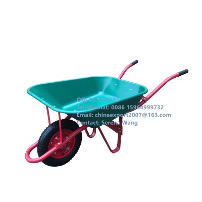 China Plastic Garden Tray Wheel Barrow /Wheelbarrow WB6200 with single pneumatic wheel 3.25/3.00-8 on sale for sale