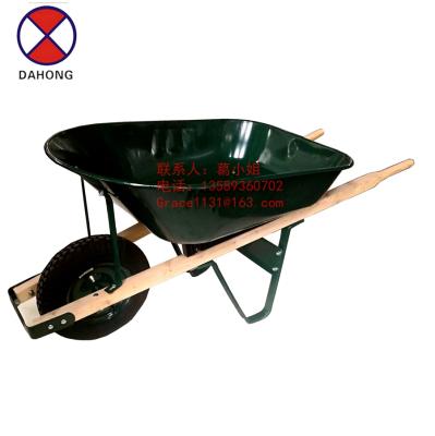 China WH6601 Metal Handle Wooden Wheelbarrow for Building Construction Carts Wheel Barrow Hand Truck Cart Garden Single Wheel Barrows for sale