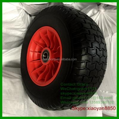 China Hotels Prevent Puncture 16 Inch 6.50-8 Beach Cart Wheel For PU Plastic Hard Foam Color Wheel Trailer Beach Cart Solid Rim Wheel Barrow for sale