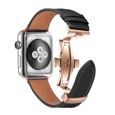 China Fashion Factory Direct Sales Luxury Smart Watch Leather Strap For Apple Watch for sale