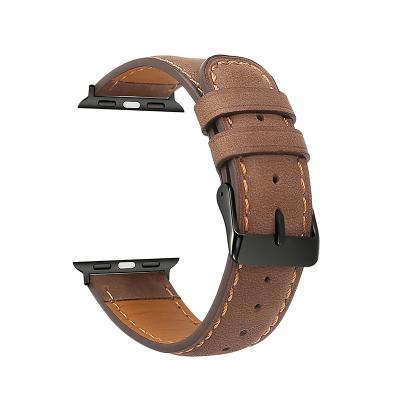 China Luxury Vintage Apple Watch Band Smart Watch Genuine Leather Straps For Apple Watch Series 1 2 3 4 5 for sale