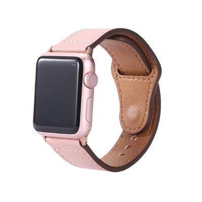 China Fanshion New Arrival Watch Band Leather Smart Watch Strap For Apple Watch 6 5 4 3 2 1 for sale