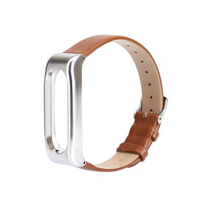 China Fanshion Smart Watch Genuine Leather Strap for MI Band 3 4 for sale