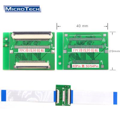 China Microtech FPC 40 Industrial Service LCD Adapter Printed Circuit Board Assembly One-Step Design to 50/51pin PCBA Board Industrial Service for sale