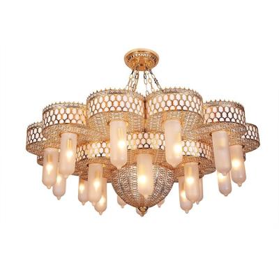 China Large Iron Residential Arab Muslim Mosque Chandelier Project Style Pendant Lamp for sale