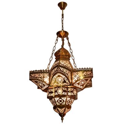 China Chandelier Home Style Handmade Light Iron Asian Decor Arabic Pendant Lamp for sale