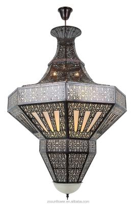 China Iron And Arcylic Project Style Large Italian Hotel Lobby Hanging Lamp for sale