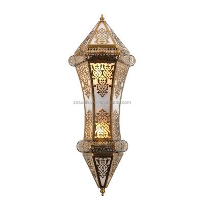 China Hotel Bedside Decorative Moroccan Indoor Antique Wall Lamp for sale