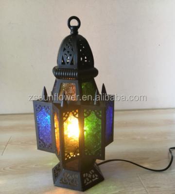 China EUROPEAN Hot Sale Moroccan Lantern Stained Glass Decorative Floor Lamp for sale