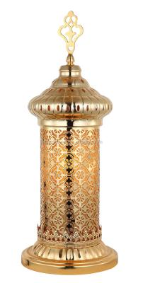 China Hot Selling Wrought Iron Hollowed-out Moroccan Iron Table Lamp for sale