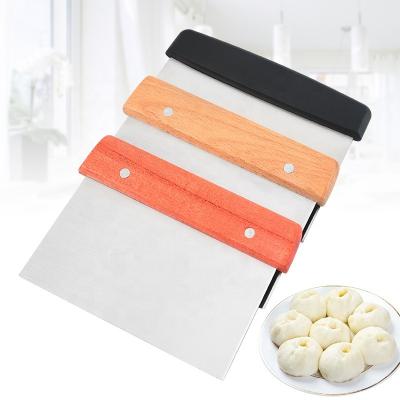 China Sustainable multifunctional stainless steel dough cutter. Flour scraper. Make pizza, cookies, cheese, and cutlery for sale