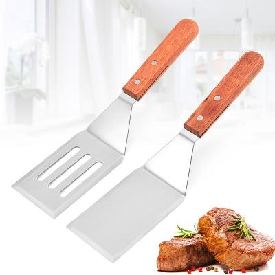 China Easily Cleaned High Quality Custom 2 Inch BBQ Spatula Handle Log For Family Camping Dinner for sale