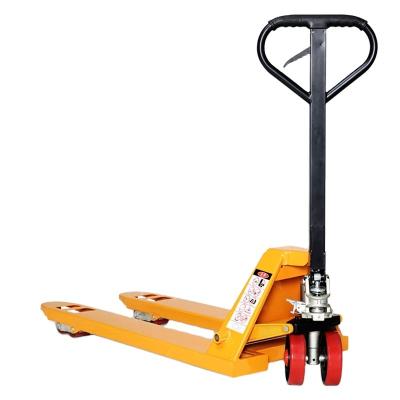 China Hydraulic Pallet Jack 3 Ton Hand Pallet Truck Goods Building Material Stores AC Mount Pump Transpallet for sale