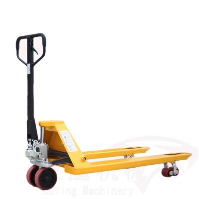 China Building Material Shops 2.5t Customized Color Hand Pallet Truck Hydraulic Pallet Trolley for sale