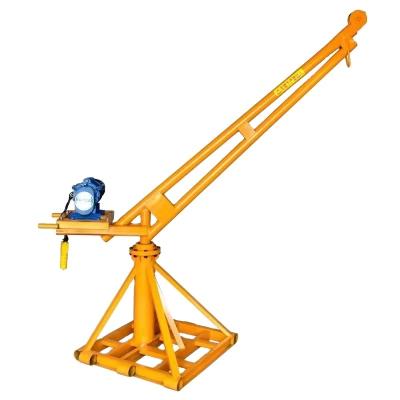 China Garment Shop 0.5T Small Construction Roof Lifting Machine Mini Outdoor Indoor Mounted Crane Full Set for sale