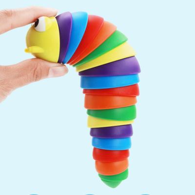 China 2022 Tiktok Noise Sticky Person Sensory Toys Eco-friendly Material Plastic Snail Animal Shape Toy Articulated Pressure Relieving Toys for sale