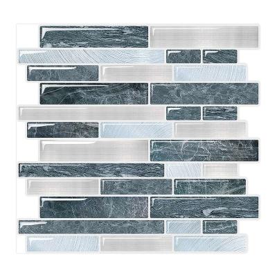 China Waterproof Self Adhesive Moistureprooof DIY Removable Backsplash Kitchen Bathroom Wall Tiles Peel And Stick Mosaic Wallpaper for sale