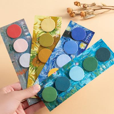 China Other Manufactures Wholesale Reusable Cute Round Custom Kawaii Mini Memo Pads Sticker Bookmark Sticky Notes for sale