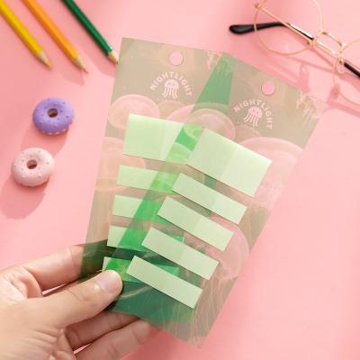 China Other Free Sample Luminous Reusable Planner Stickers Index Cute Clear Kawaii Custom Memo Pads Set Transparent Sticky Notes for sale