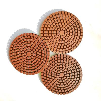 China High Efficient And Long Life RAIZI 4 Inch Copper Diamond Concrete Polishing Pads for sale