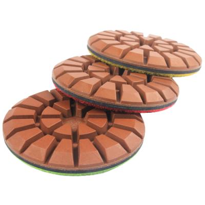 China Conwet Polishing Concrete Floor 3 Inch Copper Bond Diamond Wet Polishing Pads For Concrete Floor for sale