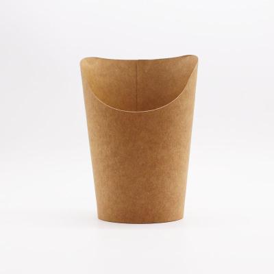 China 2021disposable packaging paper chip disposable single wall cup for french fries egg waffle for sale