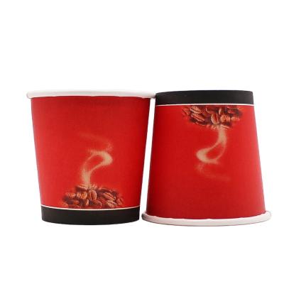 China Wholesale 4oz 120ml Disposable Single Wall Paper Cups For Hot Drinks Tea Coffee for sale