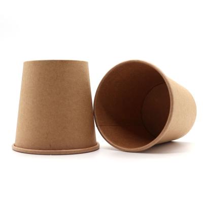 China Disposable Disposable Single Color Kraft Paper Hot Selling Cup For Tea Coffee 2021 Hot for sale