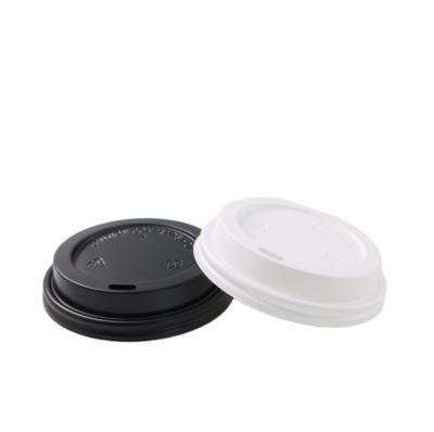 China Anti-dust 80mm 90mm Biodegradable Food Grade Coffee Paper Cup PS Plastic Lids For Paper Cup for sale