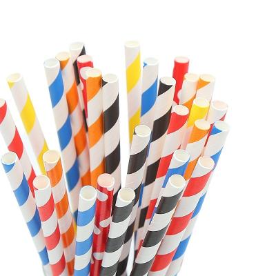 China Good Quality Disposable Hot Selling Colorful Straw Customized Disposable Paper Straw For Party for sale