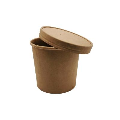 China Factory Directly Hot Sale Contemporary Food Grade Kraft Paper Bowl With Lid for sale