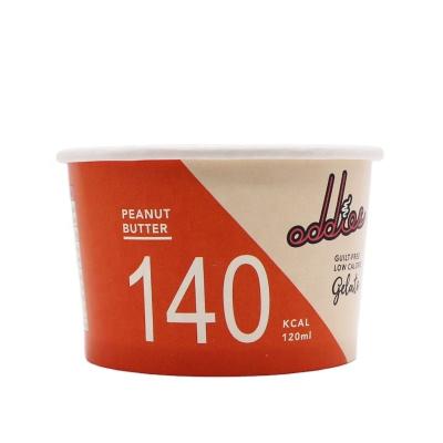 China Factory Disposable Food Rated Logo Printed Disposable Ice Cream Bowl For Dessert for sale