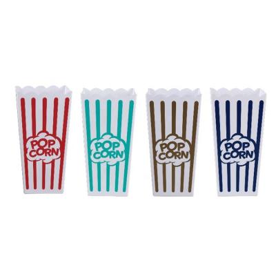 China Disposable Popcorn Holders Roll Plastic Containers Reusable Tub Pail for sale