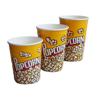 China Cinema Supermarket Playground Popcorn Cup Fried Chicken Disposable Custom Printing Paper Bucket for sale